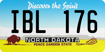 ND license plate IBL176