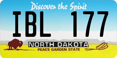 ND license plate IBL177