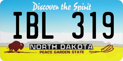 ND license plate IBL319