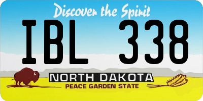 ND license plate IBL338