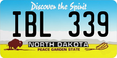 ND license plate IBL339