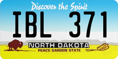 ND license plate IBL371