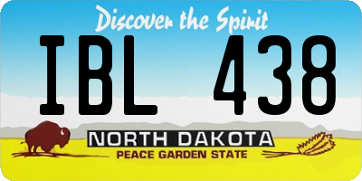 ND license plate IBL438