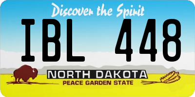 ND license plate IBL448