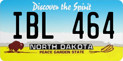 ND license plate IBL464