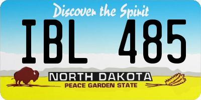 ND license plate IBL485