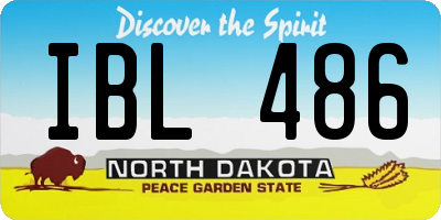 ND license plate IBL486