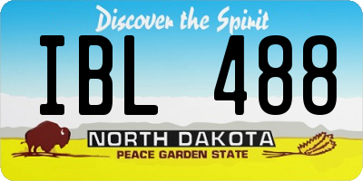 ND license plate IBL488