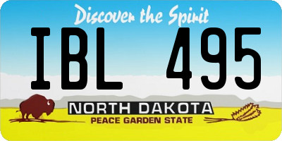 ND license plate IBL495