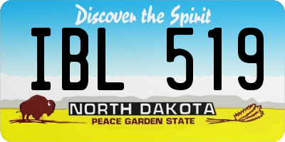 ND license plate IBL519