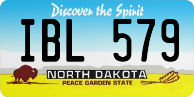 ND license plate IBL579