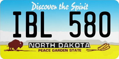 ND license plate IBL580