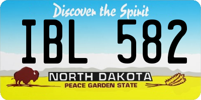 ND license plate IBL582