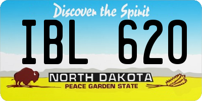 ND license plate IBL620
