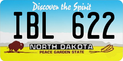 ND license plate IBL622
