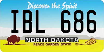 ND license plate IBL686