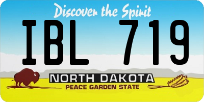 ND license plate IBL719