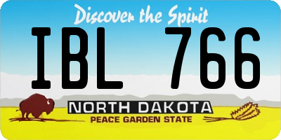 ND license plate IBL766