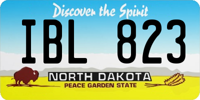 ND license plate IBL823