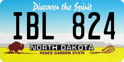 ND license plate IBL824