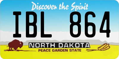 ND license plate IBL864