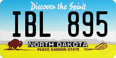 ND license plate IBL895