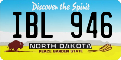 ND license plate IBL946