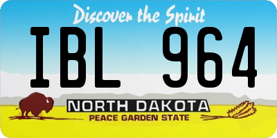 ND license plate IBL964