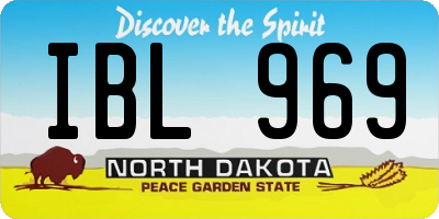 ND license plate IBL969
