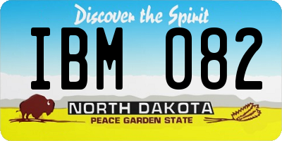 ND license plate IBM082