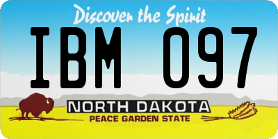 ND license plate IBM097
