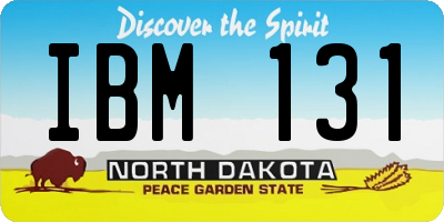 ND license plate IBM131