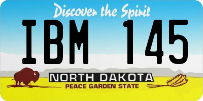ND license plate IBM145