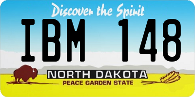 ND license plate IBM148