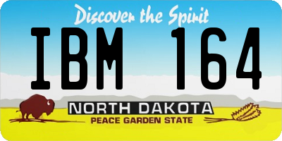 ND license plate IBM164