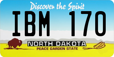 ND license plate IBM170