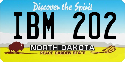 ND license plate IBM202