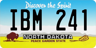 ND license plate IBM241
