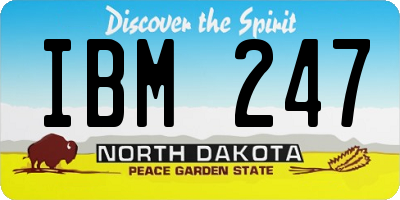 ND license plate IBM247