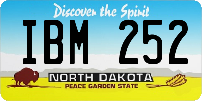 ND license plate IBM252