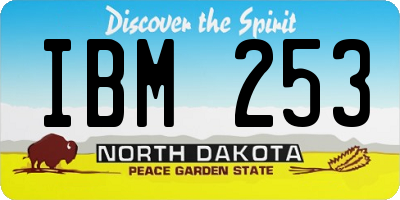 ND license plate IBM253