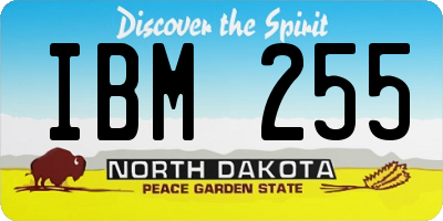 ND license plate IBM255