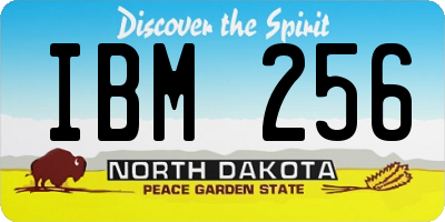ND license plate IBM256