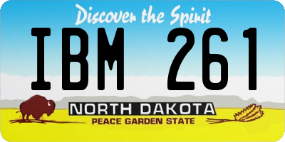 ND license plate IBM261