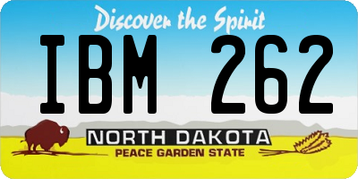 ND license plate IBM262