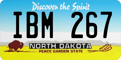 ND license plate IBM267