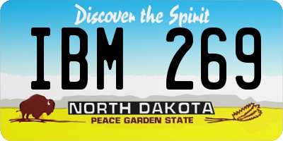 ND license plate IBM269