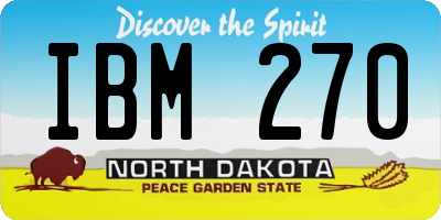 ND license plate IBM270