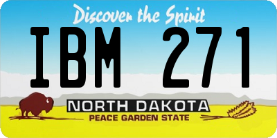 ND license plate IBM271