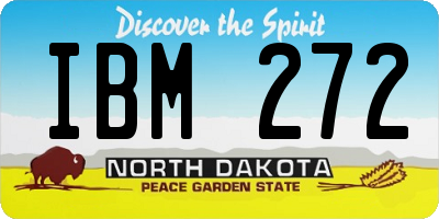 ND license plate IBM272